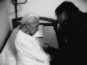 Photo on Neurologist Associates is of an elderly patient suffering with Alzheimer's Disease
